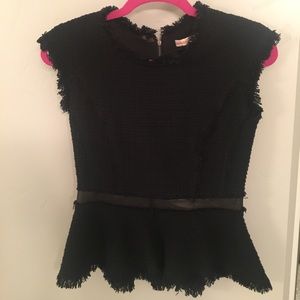 Rebecca Taylor tweed peplum top